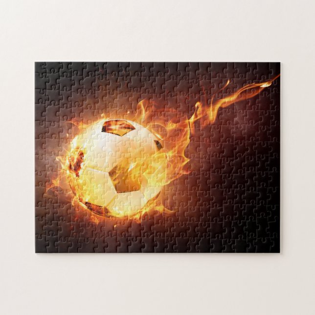 Blazing Soccer Ball Fire - Puzzle (Horizontal)