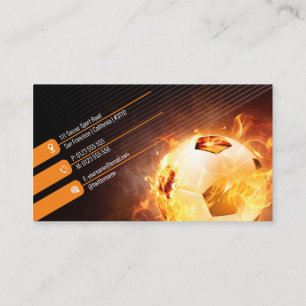 Blazing Soccer Ball   Soccer Sport Gifts Business Card