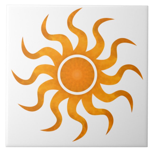 Blazing Sun Customisable Tile - Large (Front)