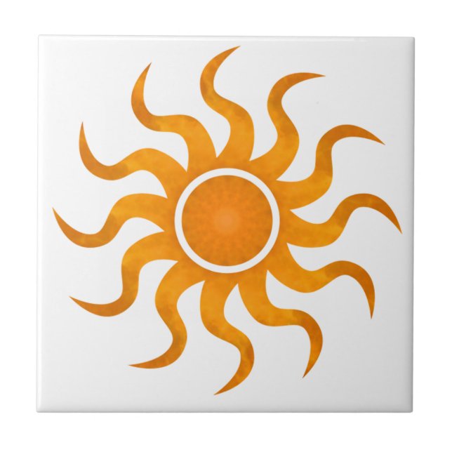 Blazing Sun Customisable Tile - Small (Front)