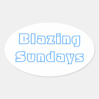 Blazing Sundays Oval Sticker