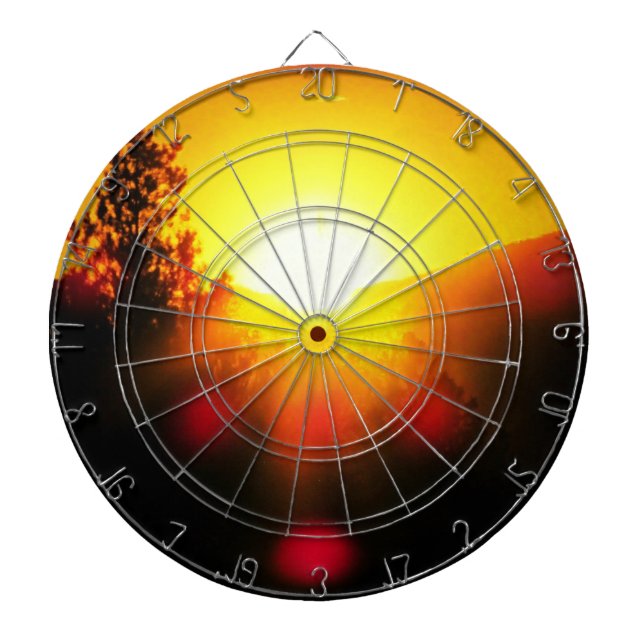 Blazing sunset. dartboard (Front)