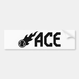 Blazing Tennis Ball Bumper Sticker