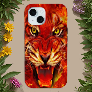 Blazing Tiger Roar iPhone 15 Case