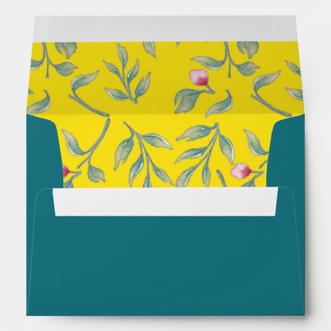 Blazing Yellow & Harbour Blue Envelope (Back (Bottom))