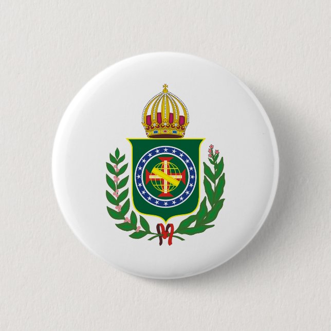 Blazon Empire of Brazil 6 Cm Round Badge (Front)