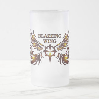 Blazzing Wing Beer Glass Frosted Glass Beer Mug
