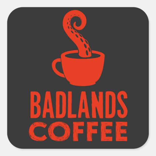 BLC Logo & Text Sticker, black Square Sticker (Front)