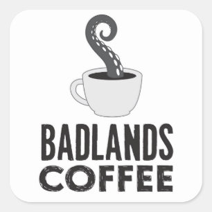 BLC Logo & Text Sticker, white Square Sticker