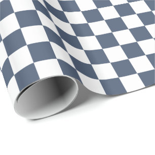 Ble Jeans Blue/White Chequered Wrapping Paper
