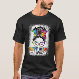 Bleach Best Mum Ever Messy Bun Floral For Women Mo T-Shirt