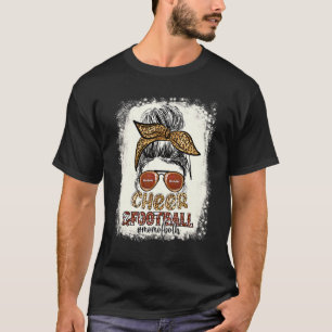 Bleach Leopard Messy Bun Mum Of Both Cheer And Foo T-Shirt