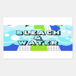 BLEACH & WATER RECTANGULAR STICKER