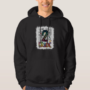 Bleached 2nd Grade Typography Team Second Grade Te Hoodie