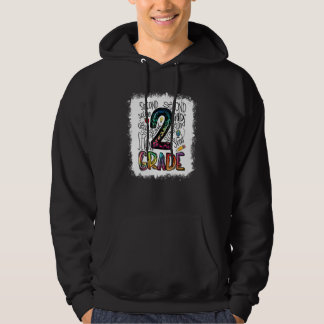 Bleached 2nd Grade Typography Team Second Grade Te Hoodie