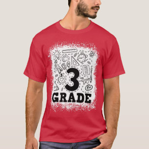 Bleached 3rd Grade Typography Team 3rd Grade Back T-Shirt