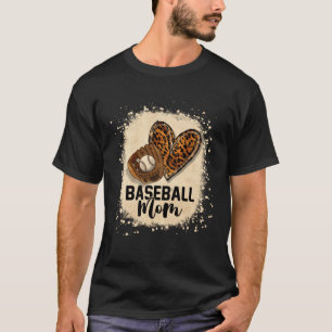 Bleached Baseball Mom Leopard Game Day Vibes Mothe T-Shirt