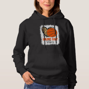 Bleached Basketball Game Day Vibes Basketball Mum Hoodie