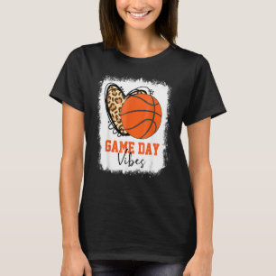 Bleached Basketball Game Day Vibes Basketball Mum T-Shirt