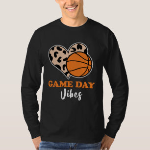 Bleached Basketball Game Vibes Basketball Mom Game T-Shirt