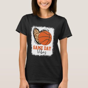 Bleached Bysketbyll Game Day Vibes Bysketbyll Mum  T-Shirt