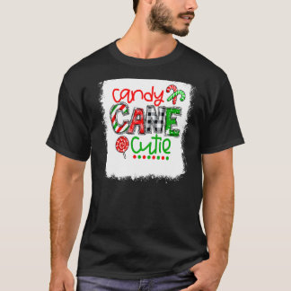 Bleached Candy Cane Cutie Merry Christmas Xmas Kid T-Shirt