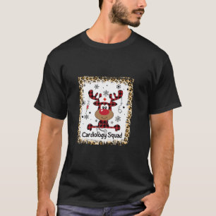 Bleached Cardiology Squad Reindeer Cardiac Nurse C T-Shirt