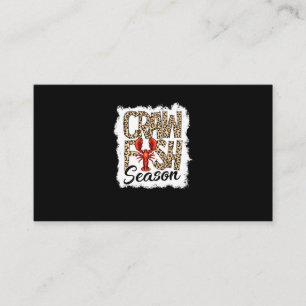 Bleached Crawfish Season Leopard Crawfish Boil Business Card