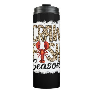 Bleached Crawfish Season Leopard Crawfish Boil Thermal Tumbler