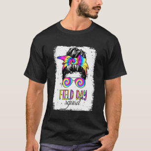 Bleached Field Day Squad Messy Bun Tie Dye 1 T-Shirt