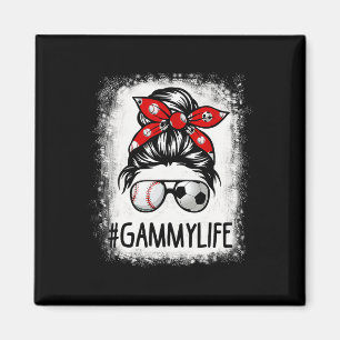 Bleached Gammy Life Soccer Messy Bun Bysebyll Game Magnet