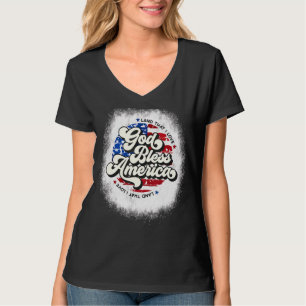 Bleached God Bless America Land That I Love Usa 4t T-Shirt