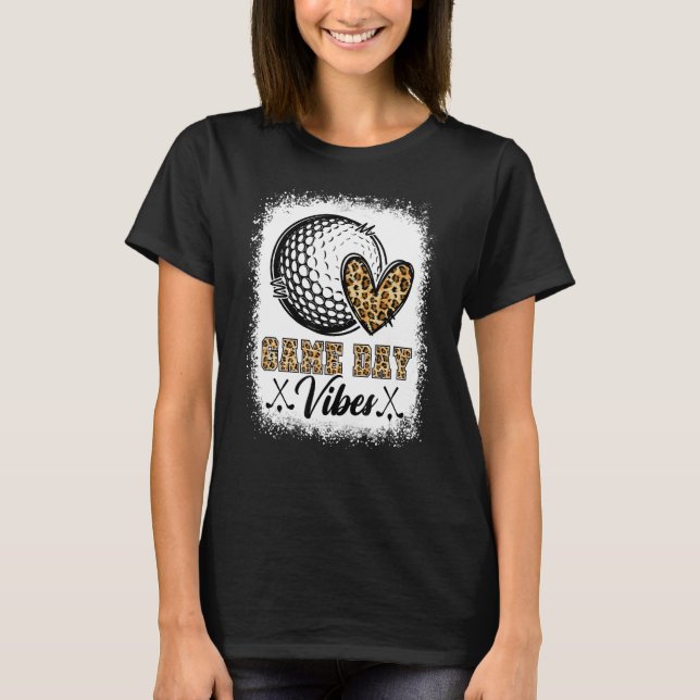 Bleached Golf Game Day Vibes Golf Mum Game Day Sea T-Shirt (Front)