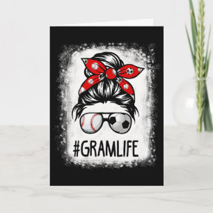 Bleached Gram Life Soccer Messy Bun Bysebyll Game Card