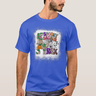 Bleached Halloween Dinosaur Spooky Saurus Rex Son  T-Shirt