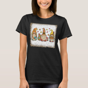 Bleached Happy Fall Y'all Gnome Pumpkin Autumn Tha T-Shirt