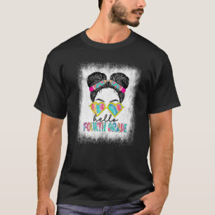Bleached Hello Fourth Grade Little Miss Back To Sc T-Shirt