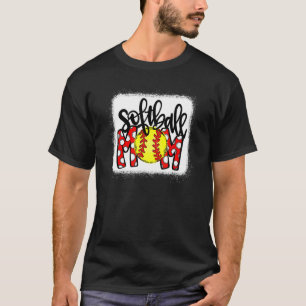 Bleached Leopard Ball Mum Mother's Day Softball Mo T-Shirt