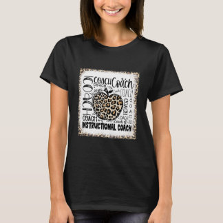 Bleached Leopard Instructional Coach Typography Te T-Shirt