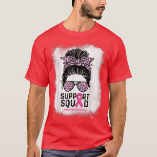 Bleached Leopard Messy Bun Hair Support Squad Brea T-Shirt