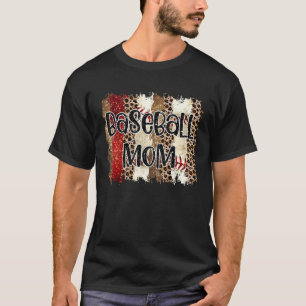Bleached Leopard Mum Leopard Baseball Laces Baseba T-Shirt