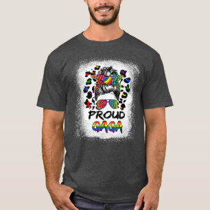 Bleached leopard proud Gaga LGBTQ pride month matc T-Shirt