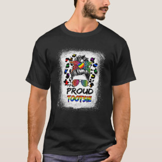 Bleached Leopard Proud Tootsie Lgbtq Pride Month M T-Shirt