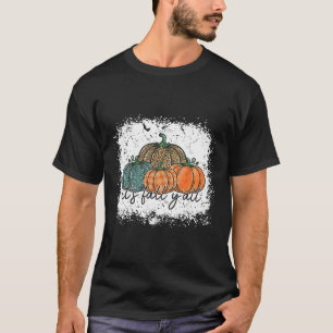Bleached Leopard Pumpkin Autumn Its Fall Yall Than T-Shirt