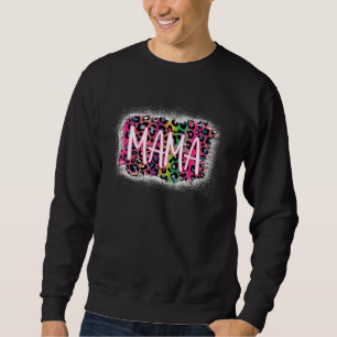 Bleached Leopard Rainbow Mama Shirt Mum Life Mothe