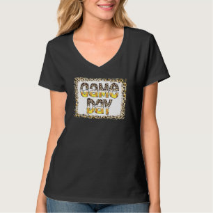 Bleached Leopard Softball Game Day Vibes Softball T-Shirt