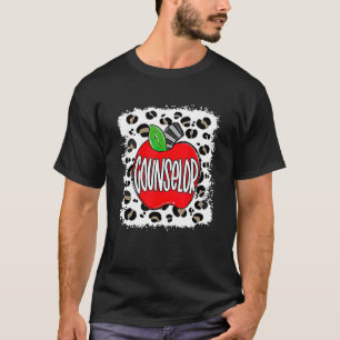 Bleached Leoprad Apples Happy First Day Of School T-Shirt