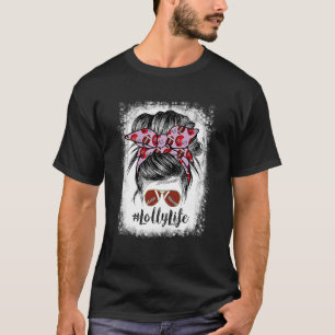 Bleached Lolli Life Messy Bun Football Player T-Shirt