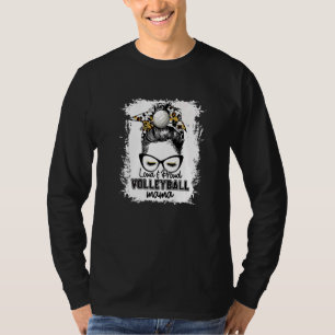 Bleached Loud & Proud Volleyball Mama Life Game Da T-Shirt