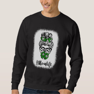 Bleached Messy Bun Hair Wearing Soccer Sunglasses Sweatshirt